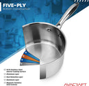 AVACRAFT 1.5 Quart Stainless Steel Saucepan with Glass Strainer Lid — 2
