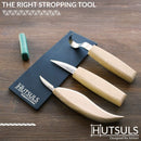 Hutsuls Black Leather Strop with Compound - Get Razor-Sharp Edges with Stropping Kit, Green Honing Compound & Vegetable Tanned Two Sided Leather Strop Knife Sharpener Step-by-Step Guide Included — 8