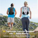 Lightweight Hydration Backpack, Running Backpack with 2L Water Bladder | White — 8