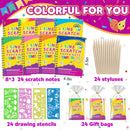 Party Favors for Kids 4-8-12: 24 Pack Scratch Rainbow Art Crafts Notebook — 2