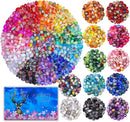Aipridy 200 Pieces Assortment European Large Hole Beads Spacer Beads Rhinestone Craft Beads for DIY Charms Bracelet… — 1