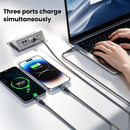 FEEL2NICE 3 in 1 Multi Charging Cable, 3-Pack 6 FT Multiple Device Charger Cord with USB C, Lightning and Micro USB Plugs for iPhone 17 16 15 14, Android Phones and Tablets, Gray 5