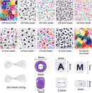 Quefe Bracelet Making Kit 96 Colors 3300pcs Pony Beads with Letter Beads — 2