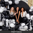 PartyWoo Black Balloons 50pcs Matte Latex Helium Balloons 12 Inch | Black-y18 — 5