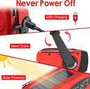 Hand Crank Radio with LED Flashlight,2000mAh NOAA AM FM Emergency Radio | Red — 4