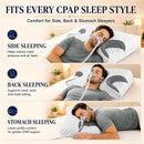 HSA/FSA CPAP Pillow for Side Sleeper, Sleep Apnea Pillow for Sleeping, CPAP Nasal Pillows Suit for All CPAP Masks User, Cervical Memory Foam Neck Support Pillow Relief Neck Pain for Side Back Sleepers - White — 4