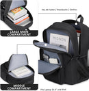 abshoo Classical Basic Womens Travel Backpack For College Men Water Resistant Bookbag (Black) | 16.5 Inc — 2