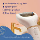 Amopé Pedi Perfect Electric Callus Remover Foot File w/ Diamond Crystals, Pedicure Tool for Feet, Removes Hard & Dead Skin, Feet Scrubber & Buffer, Splashproof, w/ Extra Coarse Roller Head, 1 Count — 4