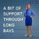 JOBST Relief 20-30 mmHg Waist High Compression Stockings - Regular Band, Open Toe | Beige | Small — 7
