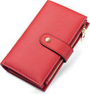 yiijay Women's Wallets RFID Blocking Leather Trifold Clutch Wallet Credit Card Holder Ladies Travel Wallet Purse with Passport/Pen Holder