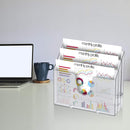 Acrimet Horizontal Triple File Folder Organizer Sorter, Letter Size, Clear — 2