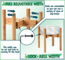 Dog Bowl Stand for Mid-Large Dogs - Adjustable, Easy Fold-Down — 4