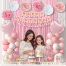 Light Pink Happy Birthday Party Decorations for Women Girls — 5
