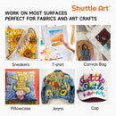 Shuttle Art Fabric Paint, 18 Colors Permanent Soft Fabric Paint in Bottles (60ml/2oz) with Brushes, Palette, Stencils, Non-Toxic Textile Paint for T-Shirts, Shoes, Jeans, Bags, DIY Projects&Art | 2 Fl Oz (Pack of 1) | Regular — 6