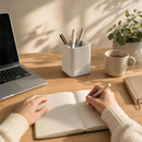 KIBAGA Aesthetic Pen Holder for Desk - Modern Concrete Pencil Holder & Cup — 5