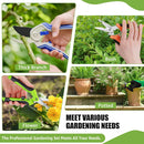 3 Packs Professional Garden Pruning SK5 Steel Blades Trimming Scissors Handheld Pruners Set with Gardening Gloves，Ideal Garden Tool | Blue&orange&green | 3 PCS — 8