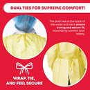 Ever Ready First Aid Disposable Isolation Gown with Elastic Wrists, Universal Size, Yellow - Case of 100 — 4