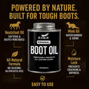 Eagle Leather Boot Oil for Work Boots, Cowboy Boots, & Shoes - Includes Applicator & Premium Towel - All-Natural Deep Leather Conditioner(8.45oz) — 3