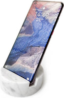 fashciaga Luxurious Marble Cell Phone Stand Holder for Cellphone Tablet On Desk, Countertop, Table, Nightstand. Heavy Real Stone Mobile Phone Stands (Solid) photo 2