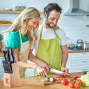 Moss & Stone 14 Pcs Kitchen Knife Set with Block, Stainless Steel — 6