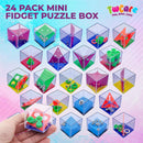 Brain Teaser Puzzle Cubes Party Favors for ADHD Autism Kids Adults 24 Pack Fidget Toy Set Gifts Mini Games Stress Relief Stocking Stuffers Bulk Goodie Bag Filler Treasure Box Classroom Prizes School — 2