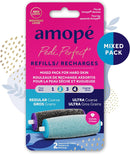 Amope Pedi Perfect Electric Callus Remover Foot File Roller Head Refills, with Diamond Crystals, Removes Hard & Dead Skin, Mixed Pack for Hard Skin, 1 Regular Coarse & 1 Ultra Coarse Refill – 2 Count — 2