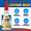 Leather Glue 1.23 oz, Ultra Strong Waterproof Flexible Clear Adhesive — 2