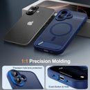 Magnetic Compatible with iPhone 16 Case, [Built-in Kickstand][Full Camera Protection][Compatible with MagSafe][Anti-Fingerprint] Shockproof Phone Case for iPhone 16 6.1",Dark Blue — 8