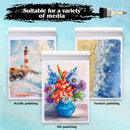 Prudiut Canvas Paper Pad 9x12 in, 25 Sheets, 200 GSM, Glue Bound | 9”x12” — 6
