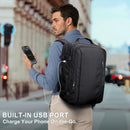 PIJUSHI Laptop Travel Backpack Carry On Flight Approved Fits 16 inch Laptop | Black — 6