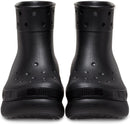 Crocs Unisex Crush Platform Waterproof Rain Boots – Black — 8