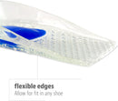 Sof Sole Men's Gel Heel Cup Shoe Insoles, Men's Size 7-12 - Clear, Blue — 4