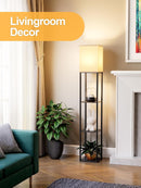 Floor Lamp with Shelves for Living Room, Shelf Floor Lamp with 3 CCT LED Bulb, Corner Display Standing Column Lamp… — 5
