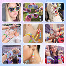 5 Boxes Bracelet Making Kit Pony Beads, 96 Colors Kandi Beads for Bracelets — 4