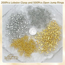 MKCYD 700Pcs Lobster Claw Clasps and Open Jump Rings Set — 5