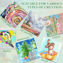 ESRICH Mini Canvases for Painting,4x4In Canvas in Bulk 10Pack, 2/5In Profile Small Square Canvas, Blank Canvases are Great for School Projects and Kids Birthday Parties, Home Decor Project. | 4x4in-10Pack — 5