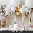 PartyWoo White Balloons 155pcs Matte White Latex Balloons Different Sizes | White-3051 | 5/10/12/18 inch — 8