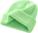 Connectyle Classic Double Layer Knit Beanie Hat Warm Thick Acrylic Winter Hats Daily Cuffed Beanies Watch Hat for Men Women - Green — 5
