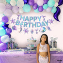 KatchOn Blue Happy Birthday Banner For Mermaid Birthday Decorations 10 Feet | Iridescent Mermaid — 4