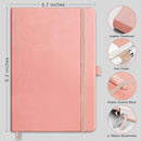 RETTACY Blank Journal Notebook, 192 Pages, A5 Medium Size (5.7'' x 8.3'') | Unlined | Pink — 2