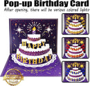 Pop Up Birthday Cards for Women -LED Light & Music Birthday Card | Purple — 2