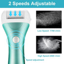 Callus Remover for Feet, Nicebirdie Electric Foot File Callus Removers Rechargeable Waterproof Pedicure Tools Foot Scrubber Shaver Feet Care Tool for Cracked Heels Dead Skin （Green） - Blue — 5