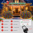 OYCBUZO 300 LED Christmas Net Lights, 14.8ft x 5ft Mesh Lights Outdoor 8 Modes Green Wire, Waterproof Connectable String Lights Plug in for Bushes Xmas Tree Garden Holiday Party Decor - Multicolor — 2