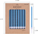 PHD CAKE Blue Long Thin Metallic Birthday Candles, Cake Candles, Birthday Parties, Wedding Decorations, Party Candles | 24-Count — 5