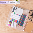 Antner 8 Pack Clear Letter Size Binder Pockets 3 Ring Binder Zipper Pouch Document Organizer, Waterproof PVC 3-Hole Loose Leaf File Bags Insert Sleeves Page Sheet Protectors Business Office Supplies — 6