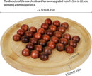 TOWO Wooden Peg Solitaire Game, Classic Round Board Puzzle Toy — 4