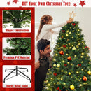 ERGOMASTER 7.5FT Pre-lit Artificial Christmas Tree with Lights, Fake Green Xmas Tree with 1346 Hinged Branch Tips, 400 LED Warm White Incandescent Lights & Foldable Metal Stand for Holiday Home Party — 4