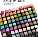WELLOKB Alcohol Markers, 80 Colors Dual Brush Tip Permanent Art Markers, Coloring Marker, for Book Painting Card Making, Christmas gift for Adults Kids 8-12 | Black — 5