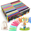 280PCS Sidewalk Chalks in 24 Colors: Washable Jumbo Chalk for Kids Toddlers | 4x1 inch — 1