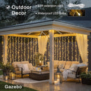 JMEXSUSS 300 LED Remote Control Curtain Lights, Plug in Fairy Curtain Lights Outdoor, Window Wall Hanging String Lights for Bedroom Indoor Dorm Backdrop Wedding Party Patio Christmas Decor, Warm White | *Warm White — 8
